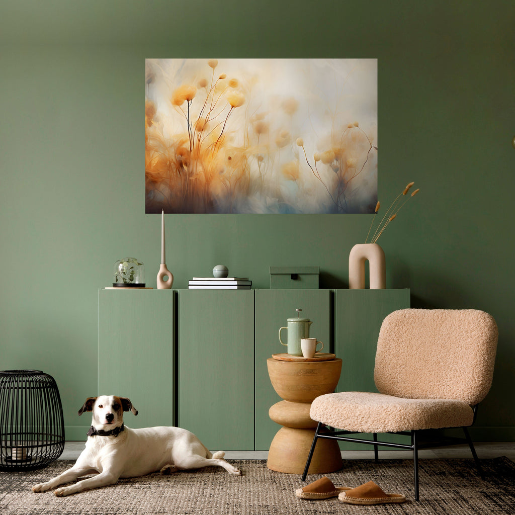 GOLDEN HUE EMBRACE Peel and Stick Horizontal Poster