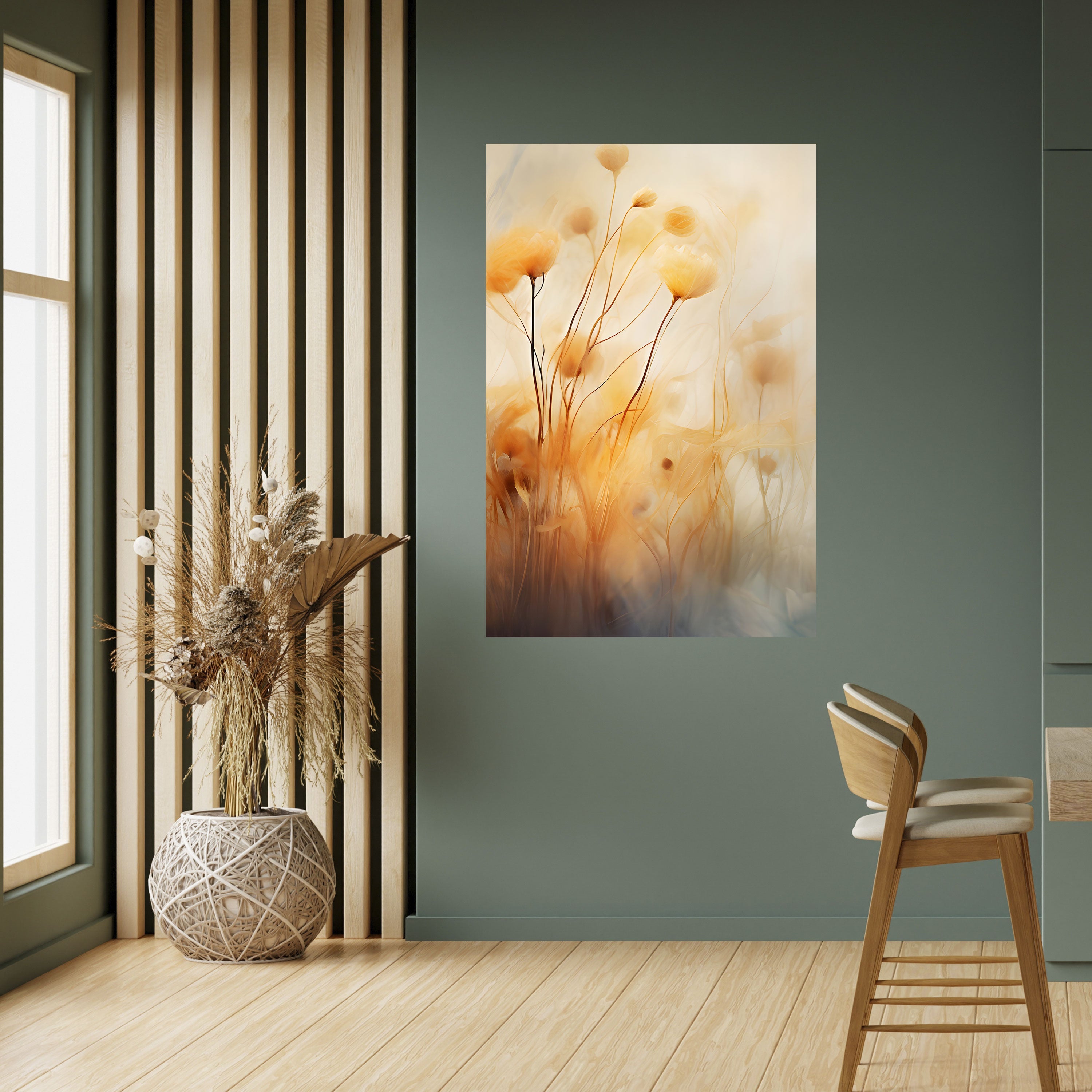 GOLDEN HUE EMBRACE Poster Vertical Autocolante
