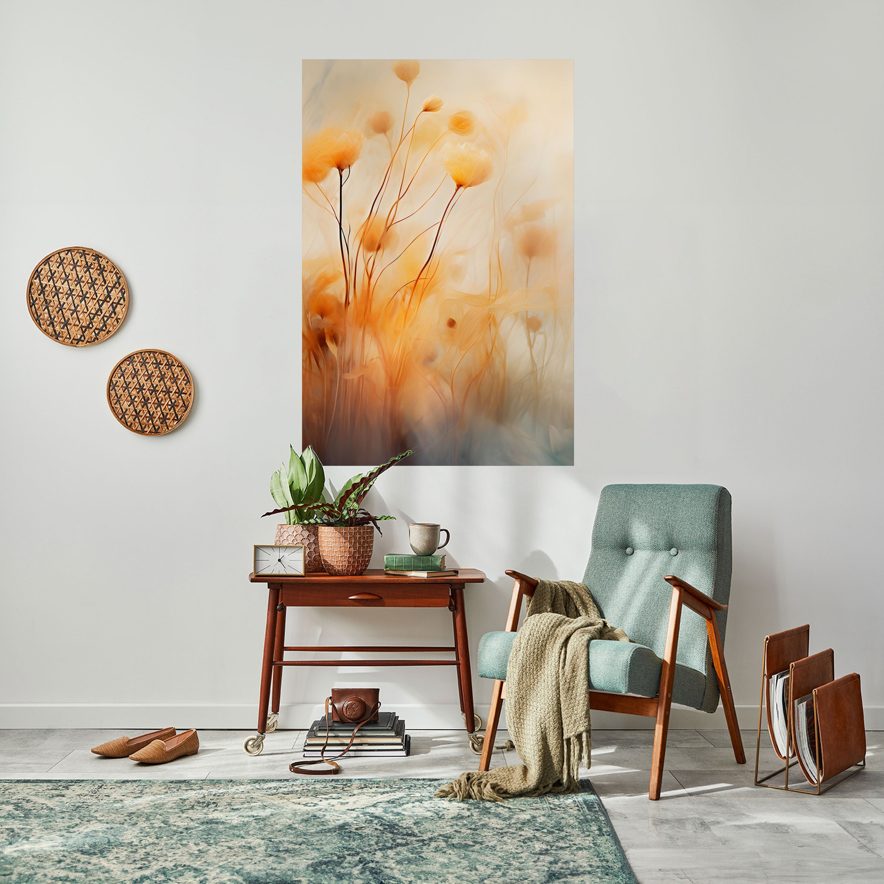 GOLDEN HUE EMBRACE Poster Vertical Autocolante