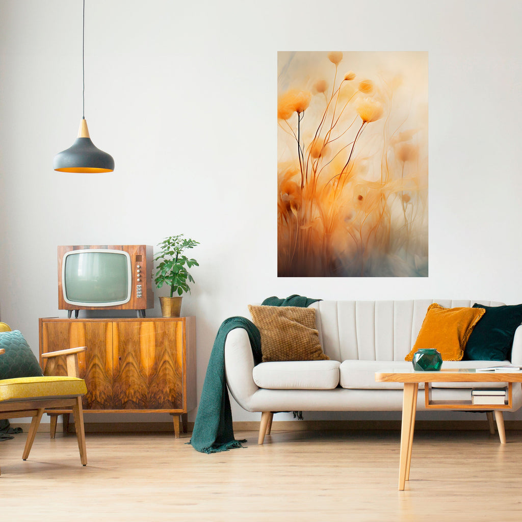 GOLDEN HUE EMBRACE Poster Vertical Autocolante