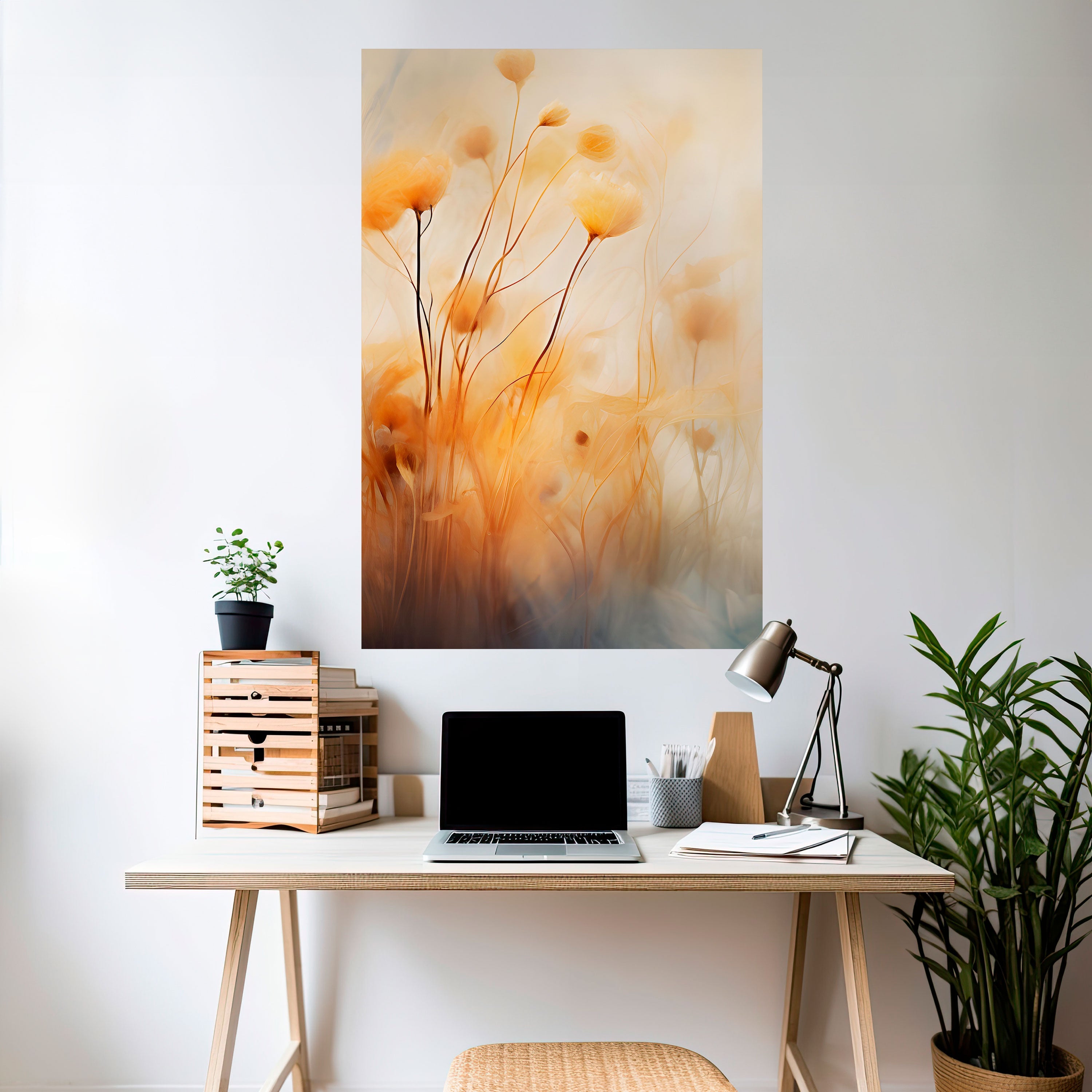 GOLDEN HUE EMBRACE Poster Vertical Autocolante