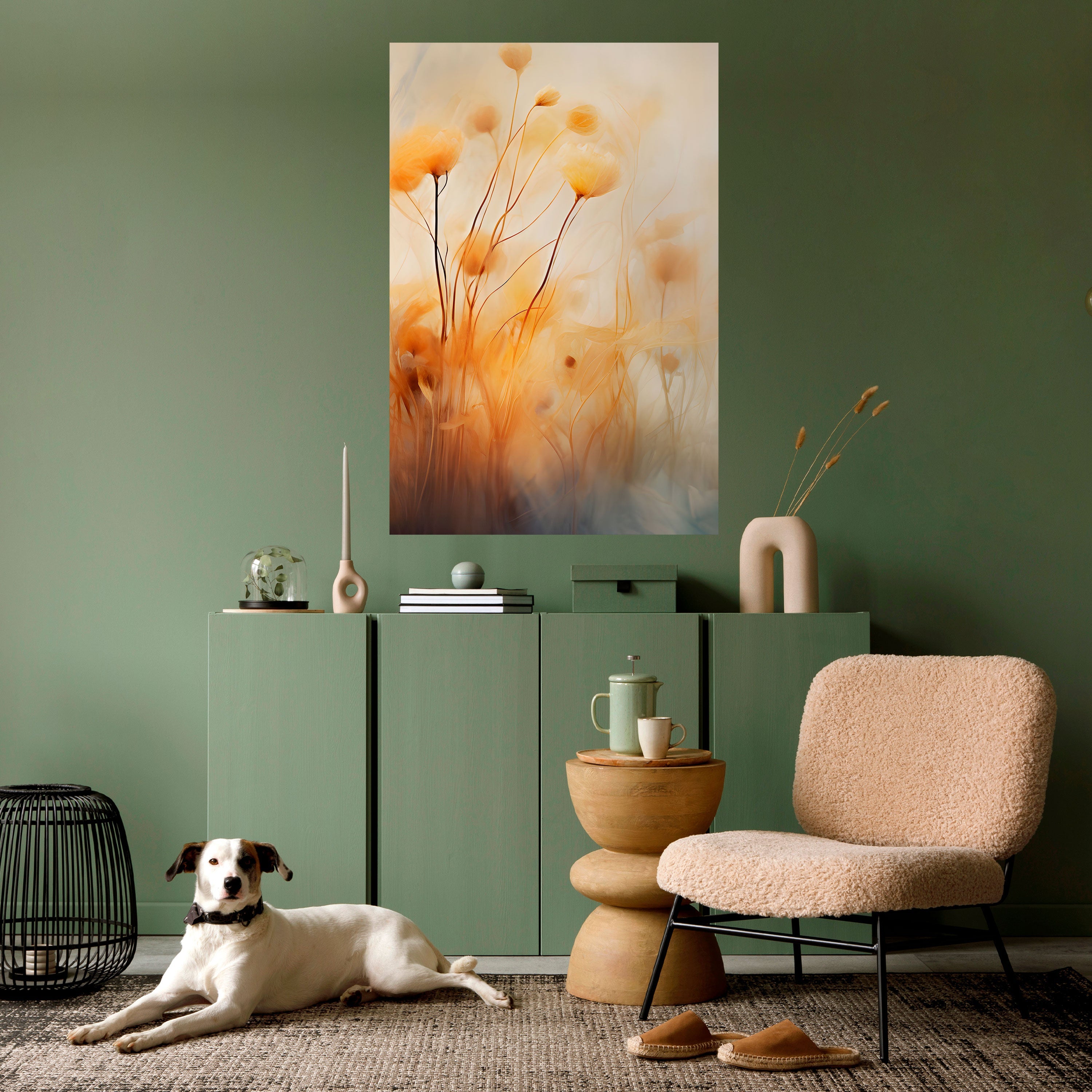 GOLDEN HUE EMBRACE Poster Vertical Autocolante