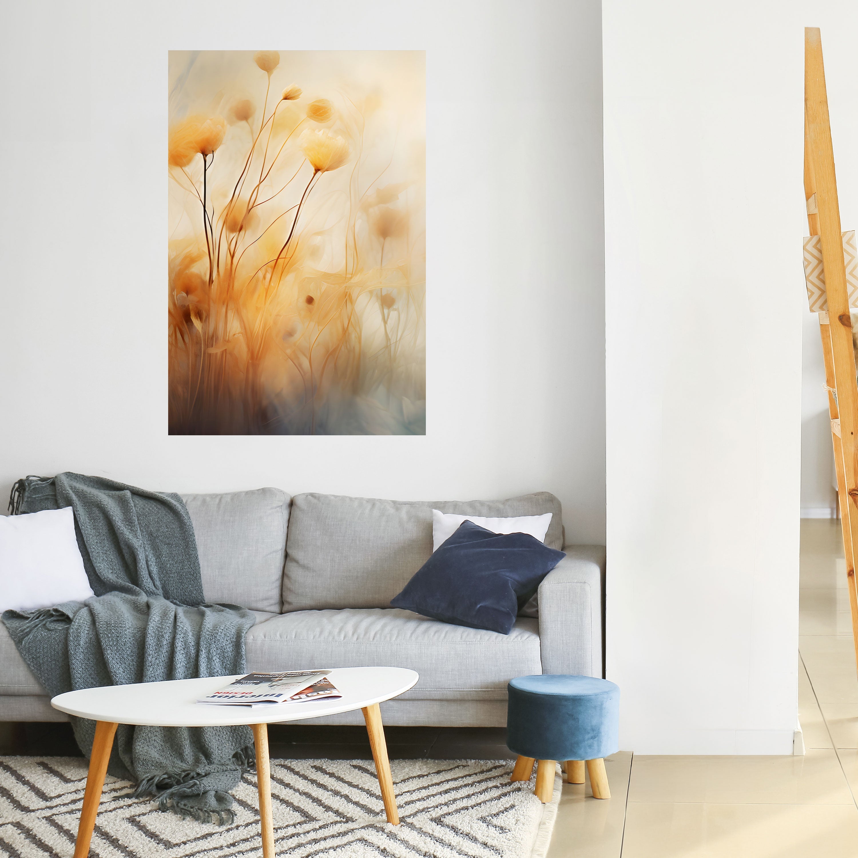 GOLDEN HUE EMBRACE Poster Vertical Autocolante