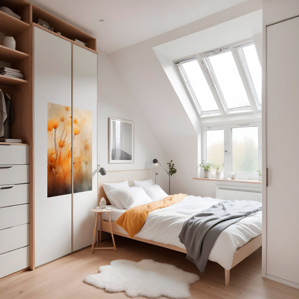 GOLDEN HUE EMBRACE Poster Vertical Autocolante