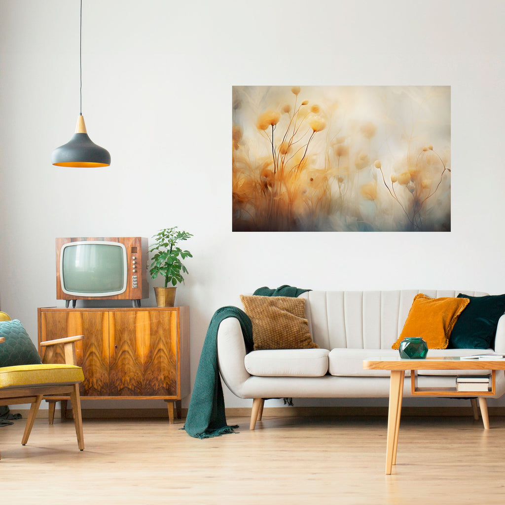 GOLDEN HUE EMBRACE Peel and Stick Horizontal Poster