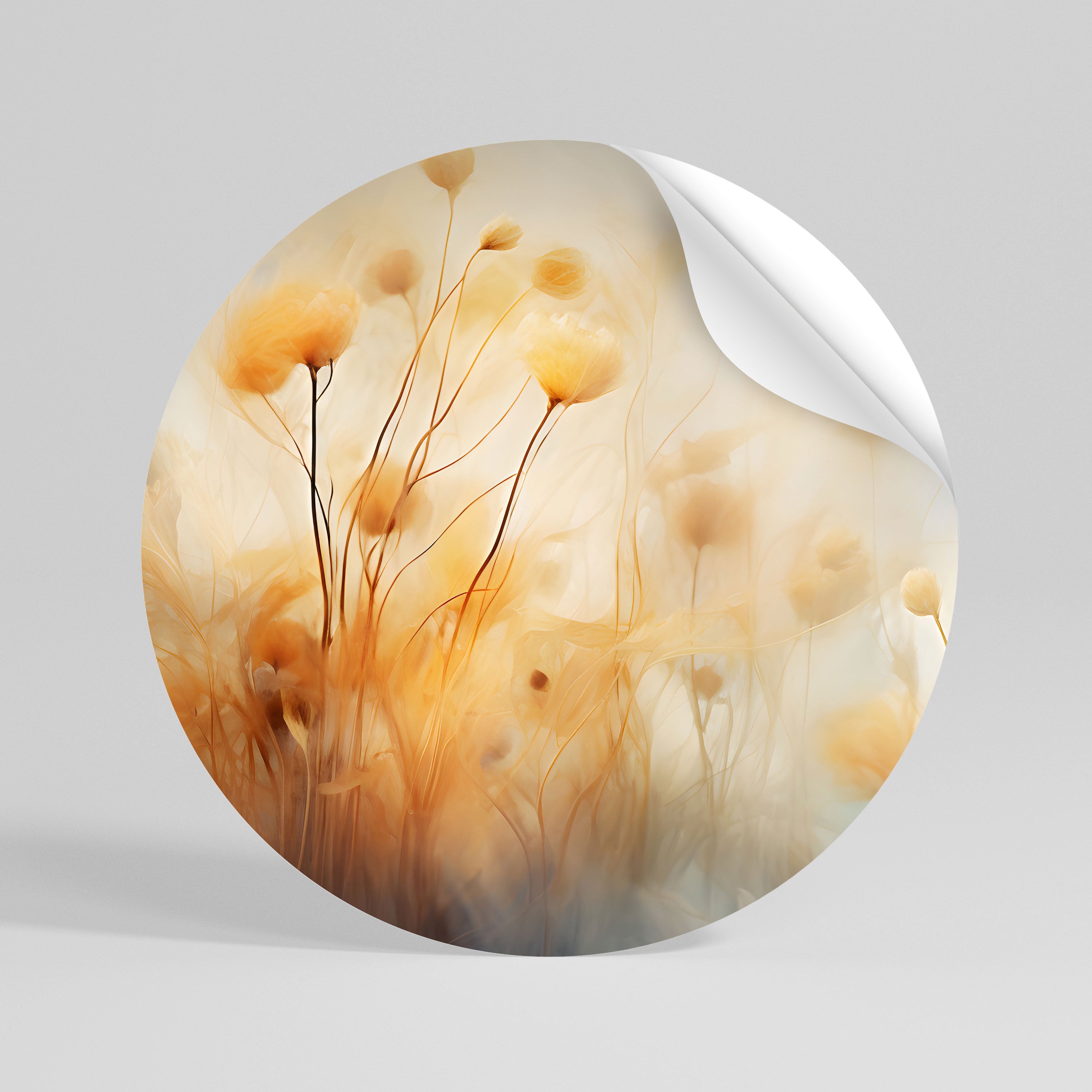 GOLDEN HUE EMBRACE Autocolante Redondo Removível