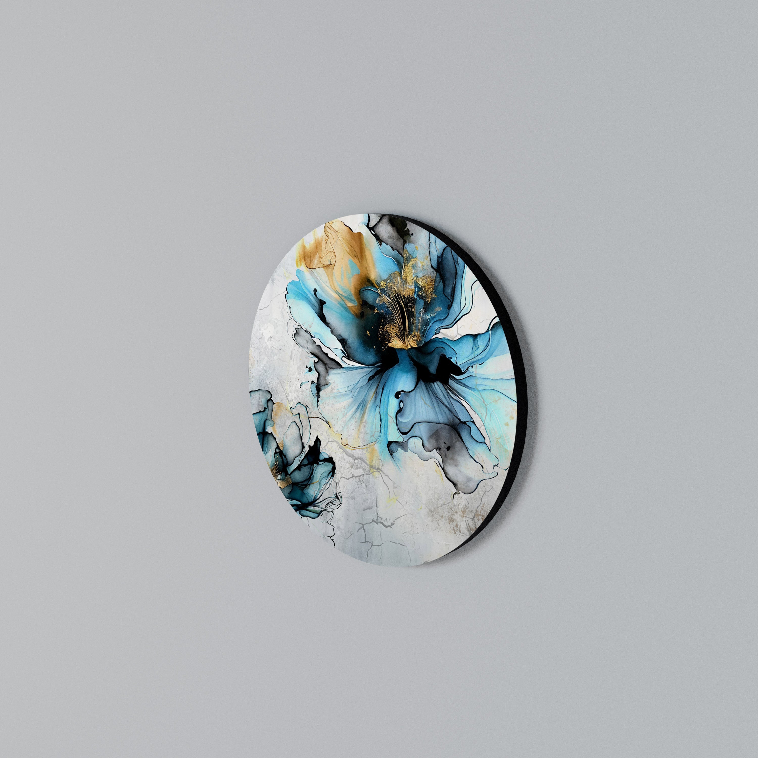 COBALT BLOSSOMS Arte de Parede Redonda