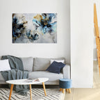 COBALT BLOSSOMS Peel and Stick Horizontal Poster