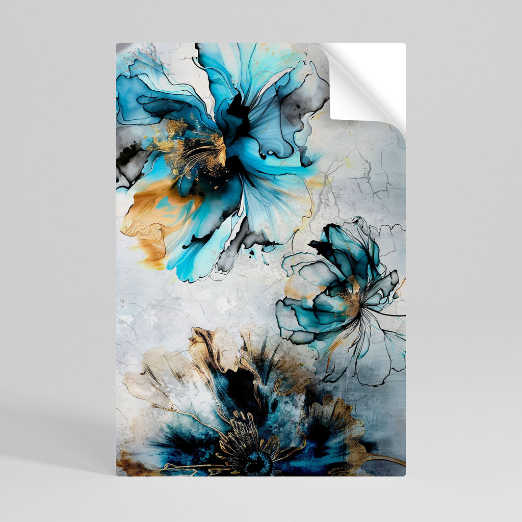 COBALT BLOSSOMS Poster Vertical Autocolante