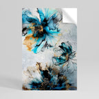 COBALT BLOSSOMS Poster Vertical Autocolante