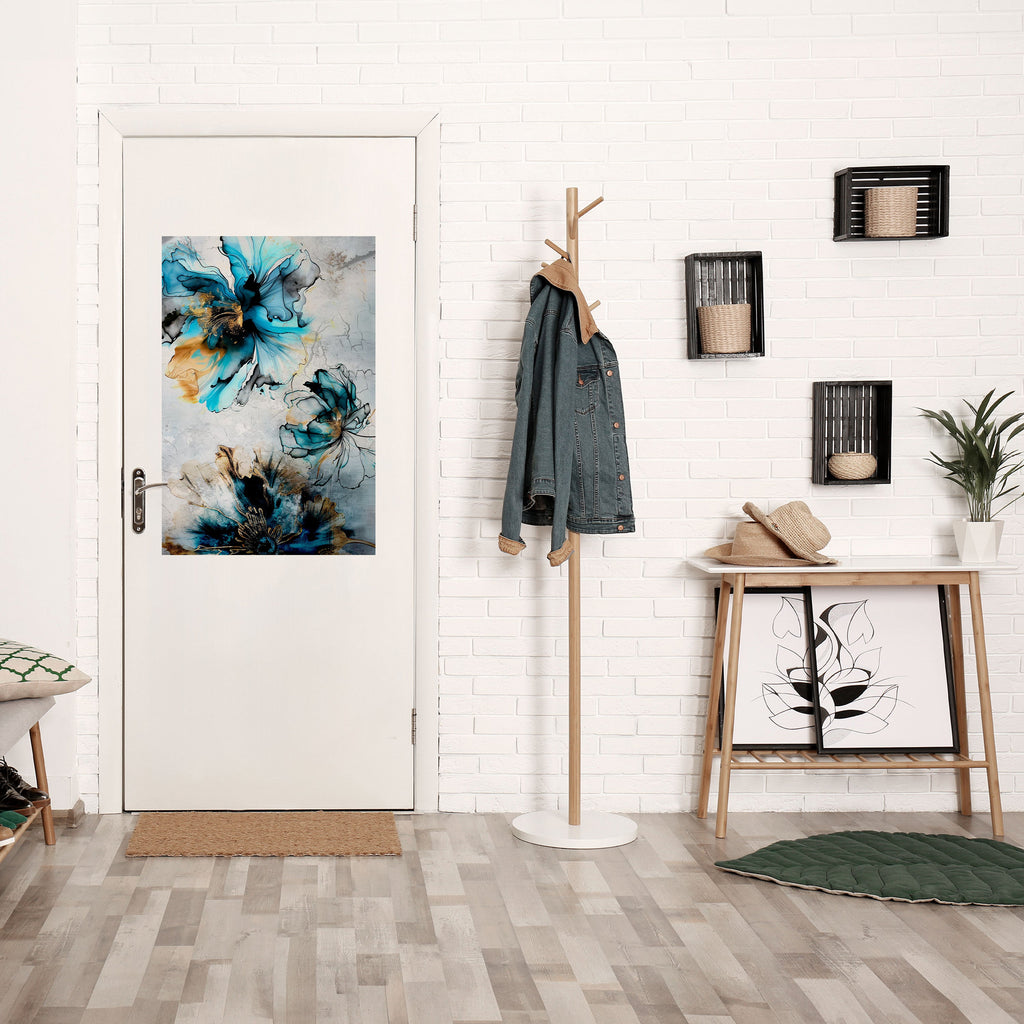 COBALT BLOSSOMS Poster Vertical Autocolante