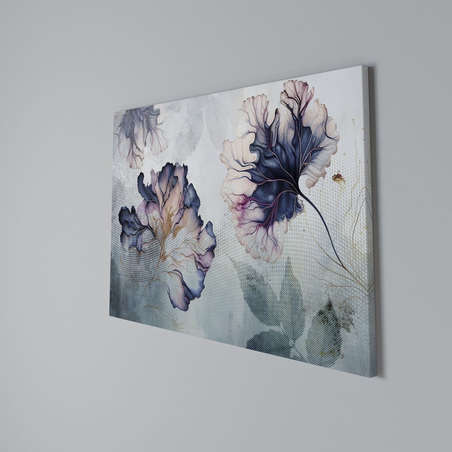 ICY BLOSSOMS Horizontal Canvas Print
