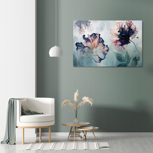 ICY BLOSSOMS Horizontal Canvas Print