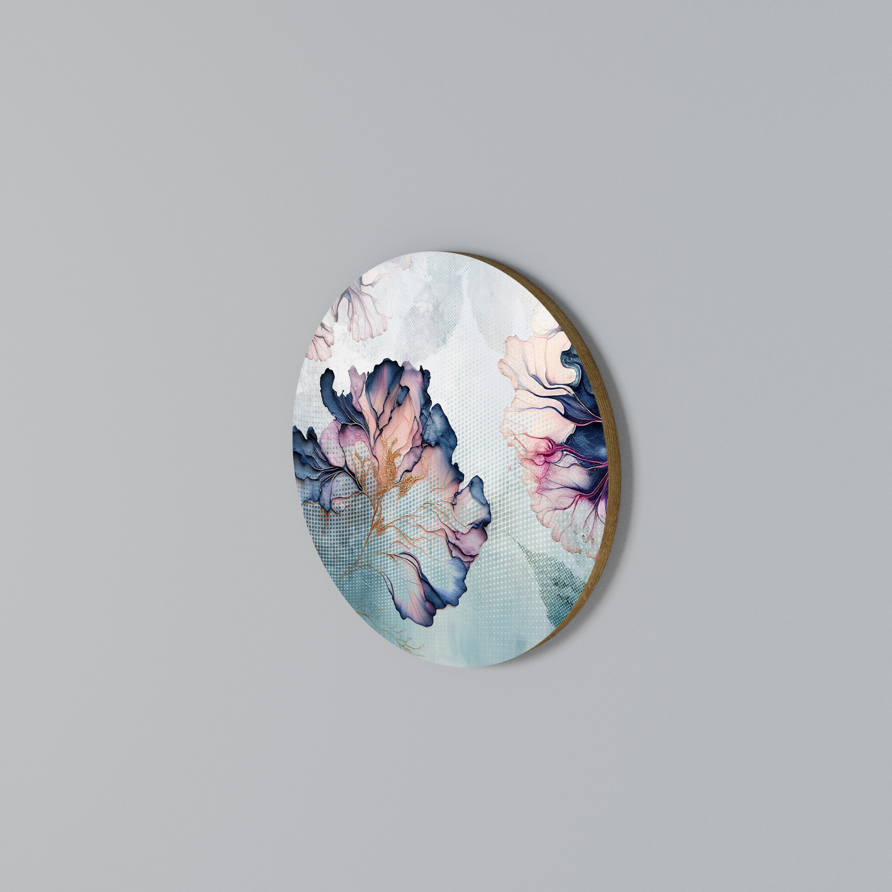 ICY BLOSSOMS Arte de Parede Redonda