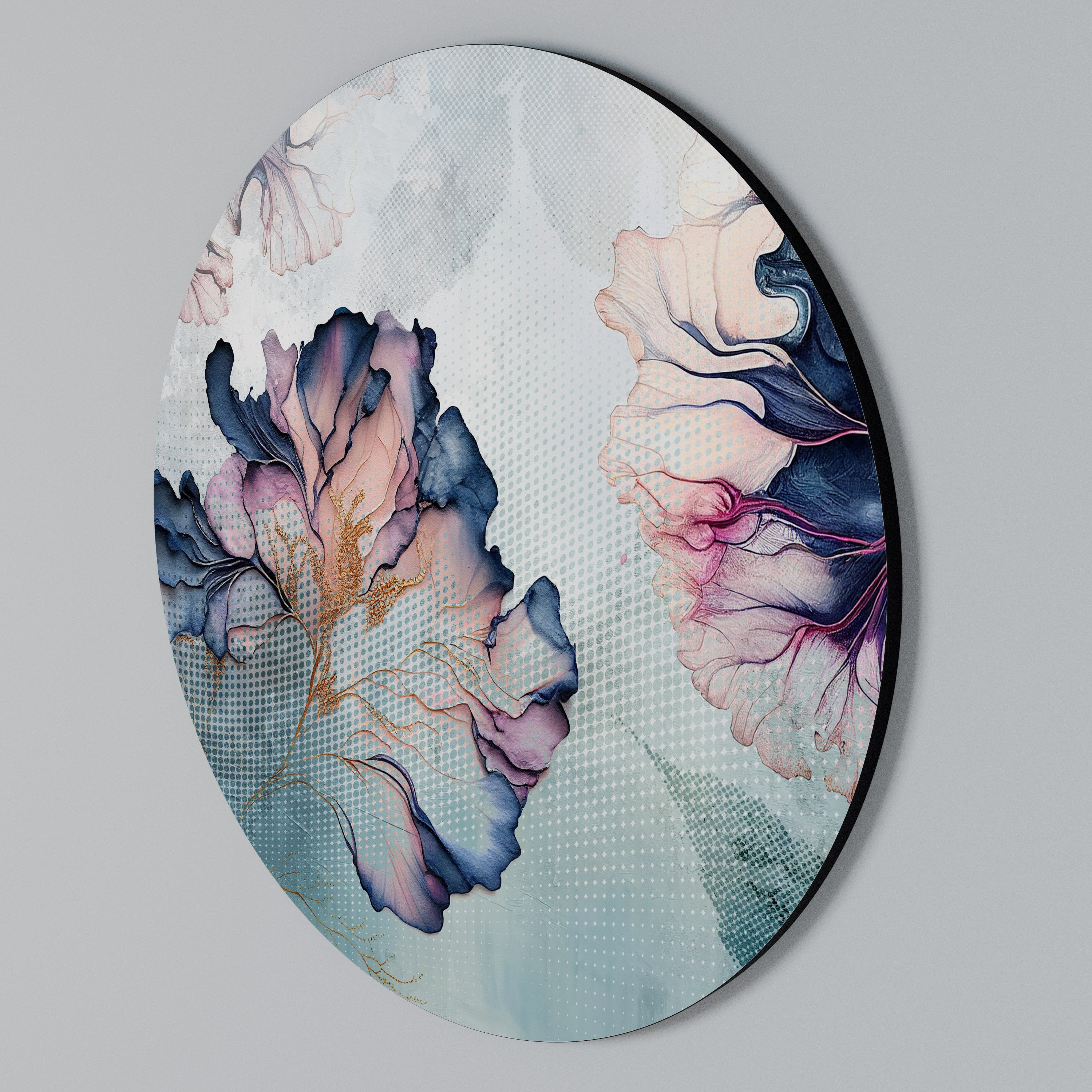 ICY BLOSSOMS Arte de Parede Redonda