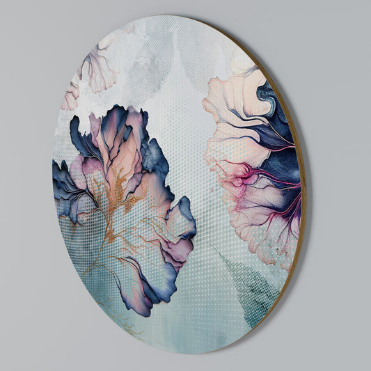ICY BLOSSOMS Arte de Parede Redonda