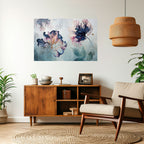 ICY BLOSSOMS Peel and Stick Horizontal Poster