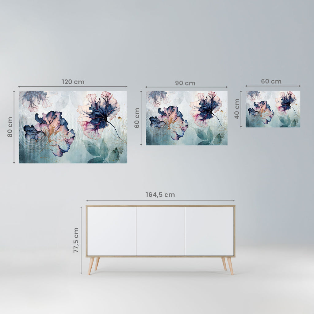 ICY BLOSSOMS Peel and Stick Horizontal Poster