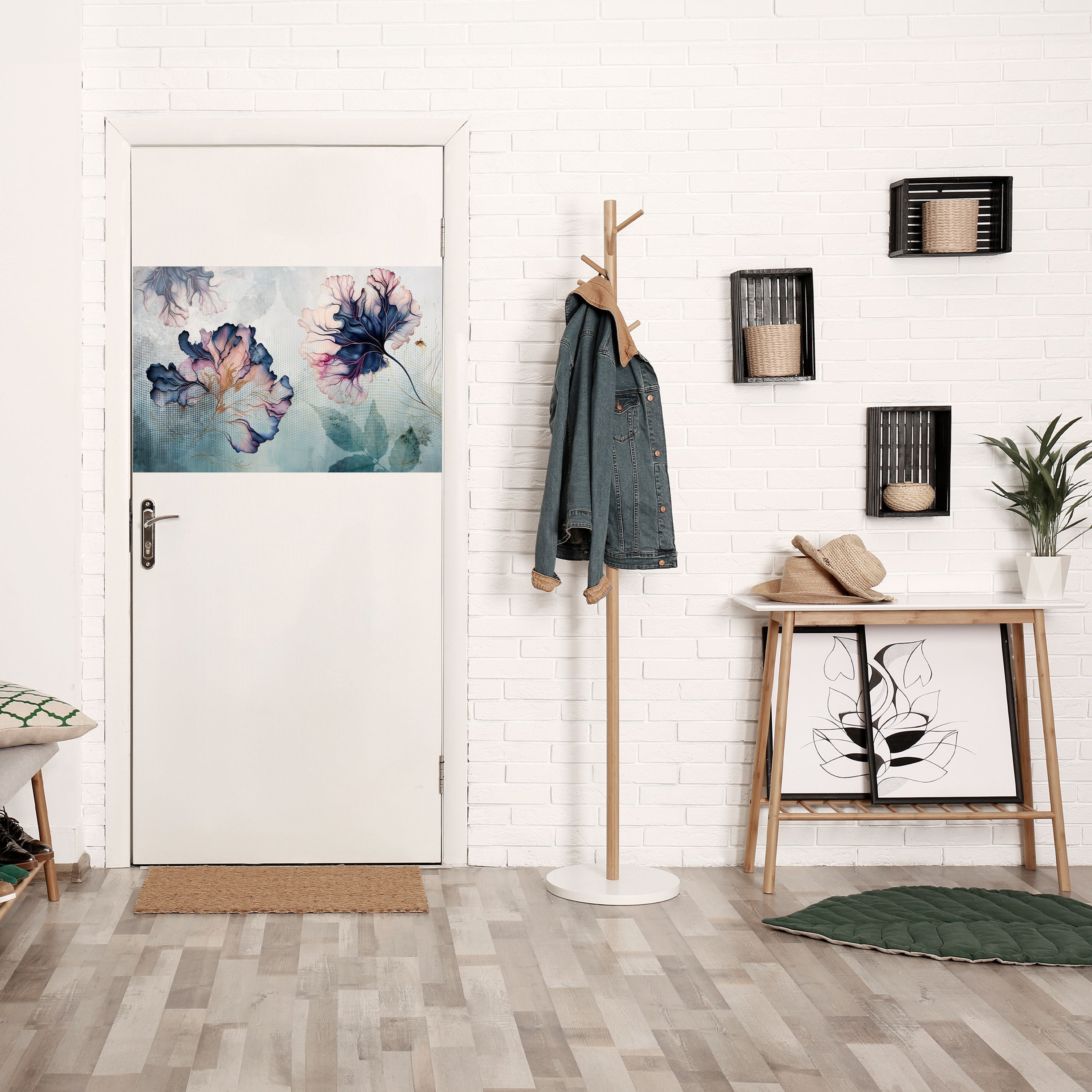 ICY BLOSSOMS Peel and Stick Horizontal Poster