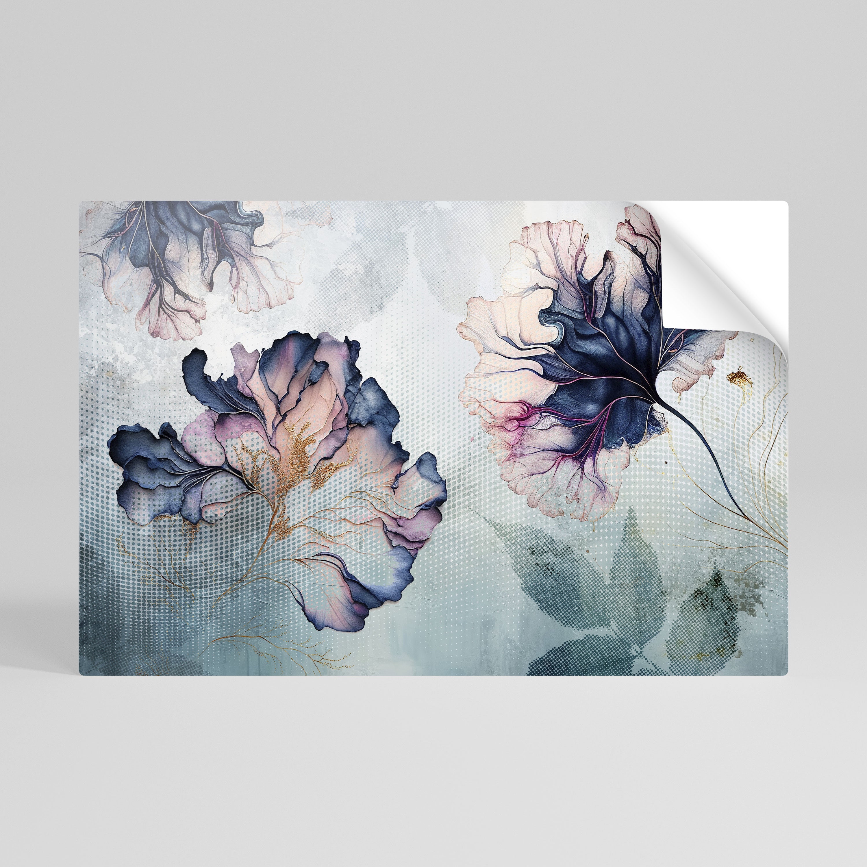 ICY BLOSSOMS Peel and Stick Horizontal Poster