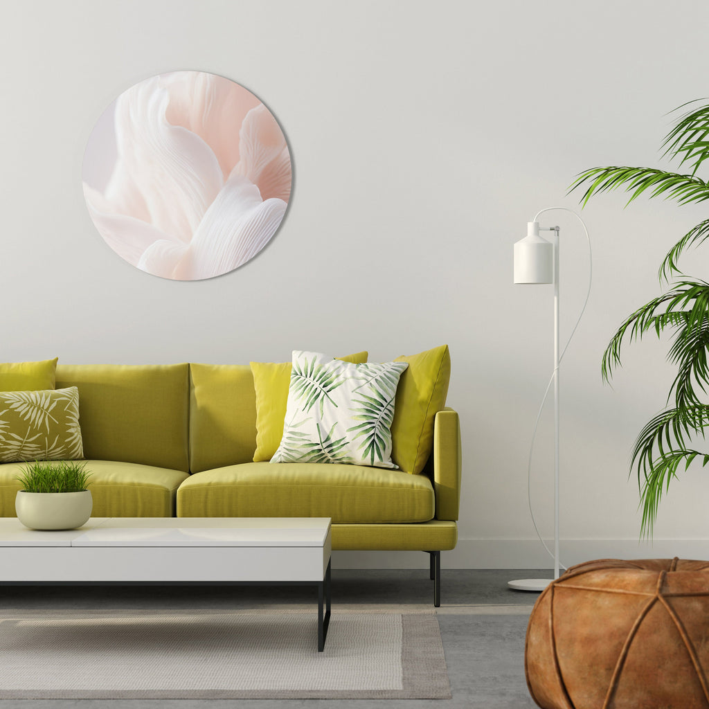 DELICATE PINK HARMONY Quadro Redondo Decorativo