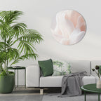 DELICATE PINK HARMONY Quadro Redondo Decorativo