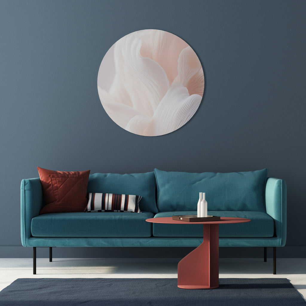 DELICATE PINK HARMONY Quadro Redondo Decorativo
