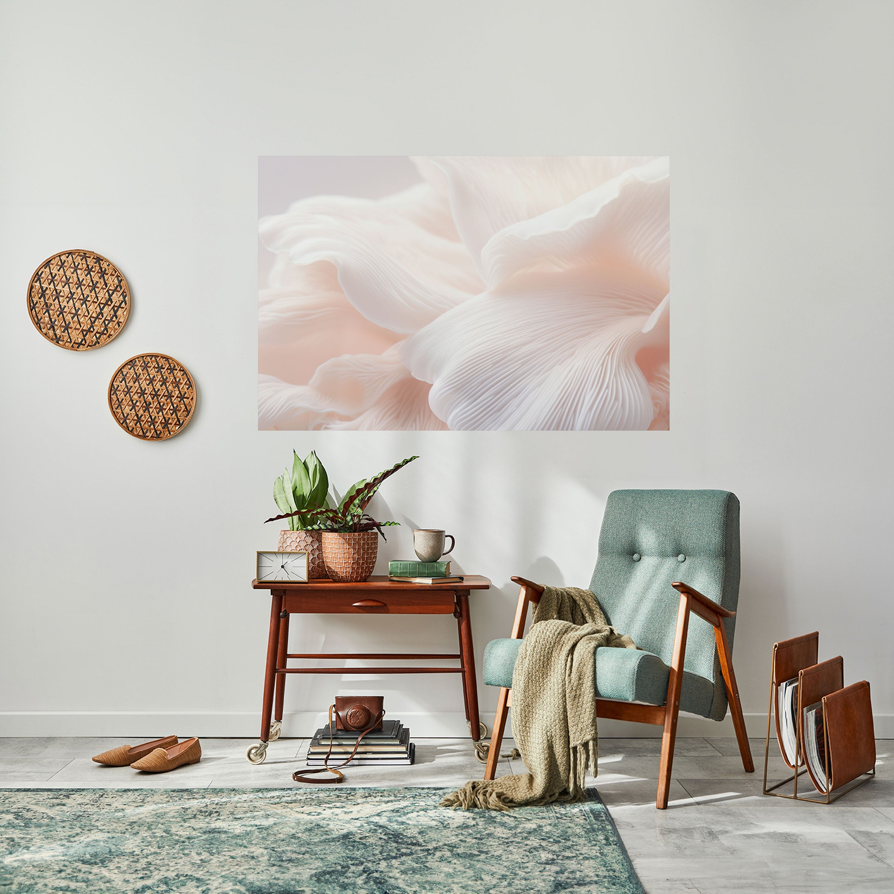 DELICATE PINK HARMONY Peel and Stick Horizontal Poster