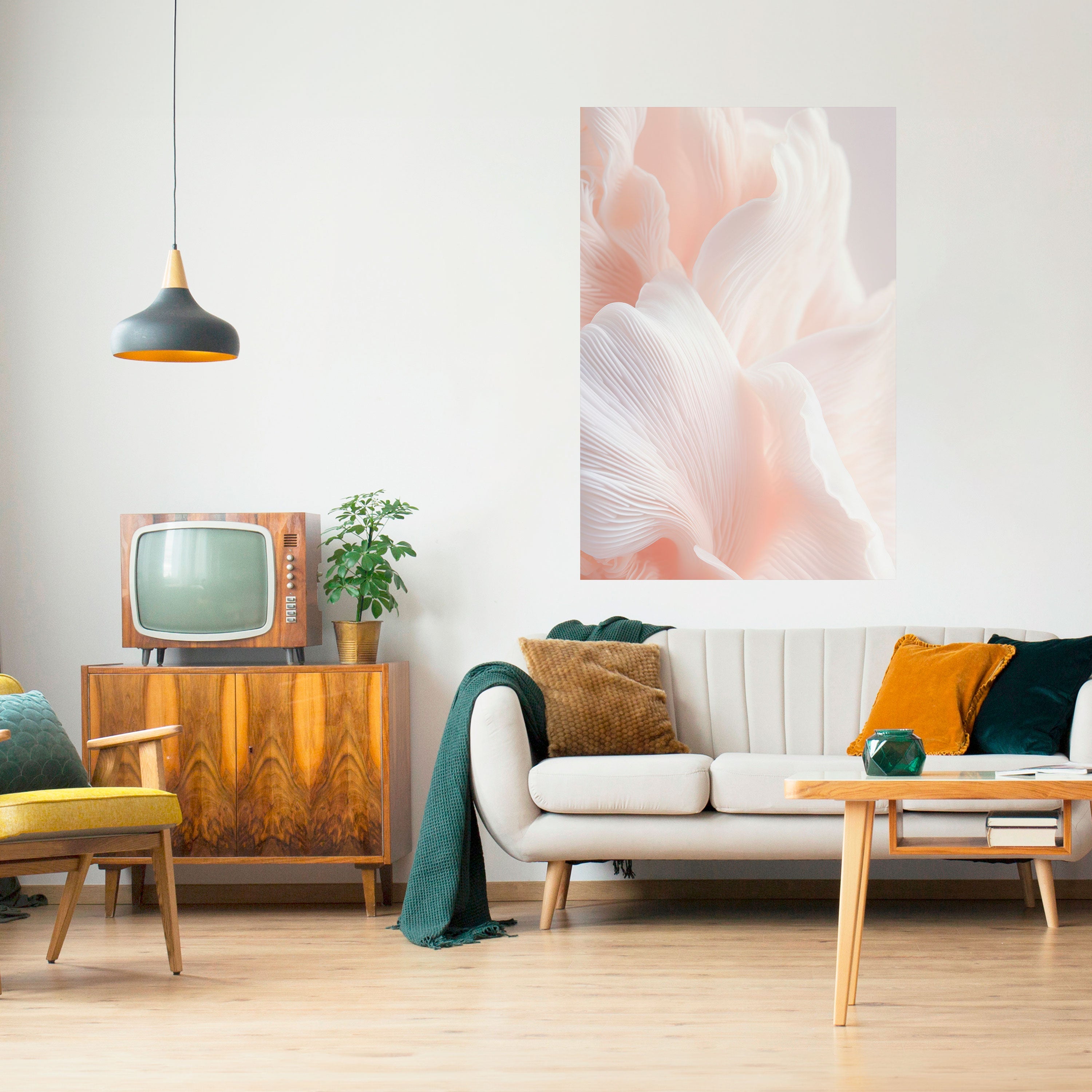 DELICATE PINK HARMONY Poster Vertical Autocolante