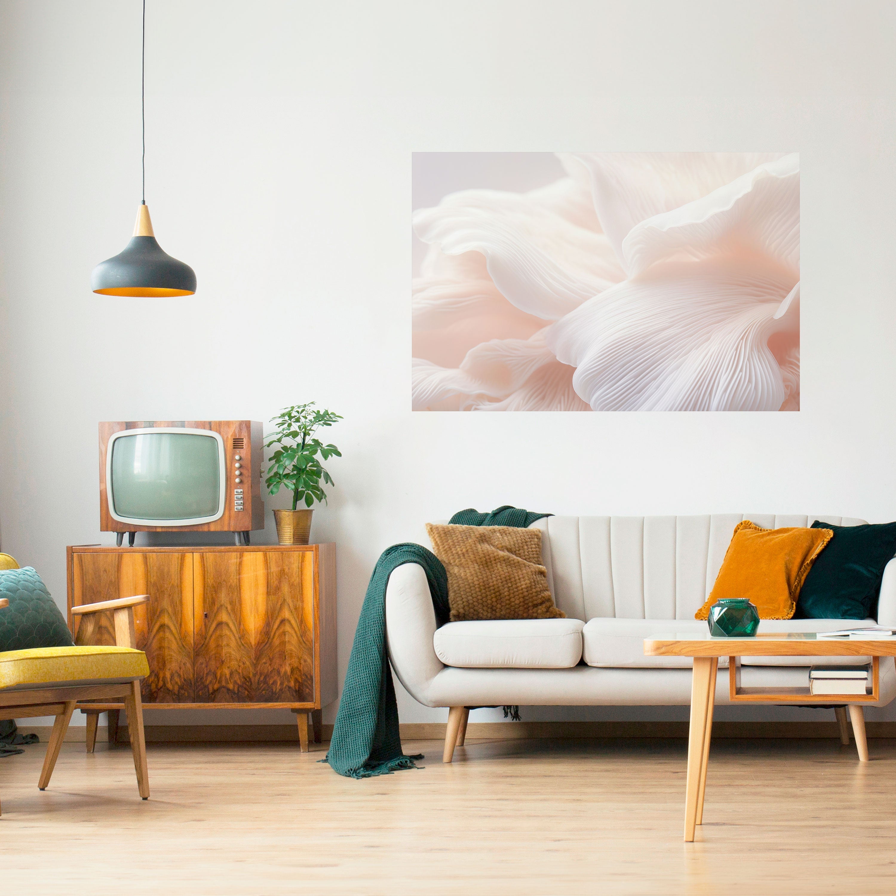 DELICATE PINK HARMONY Peel and Stick Horizontal Poster