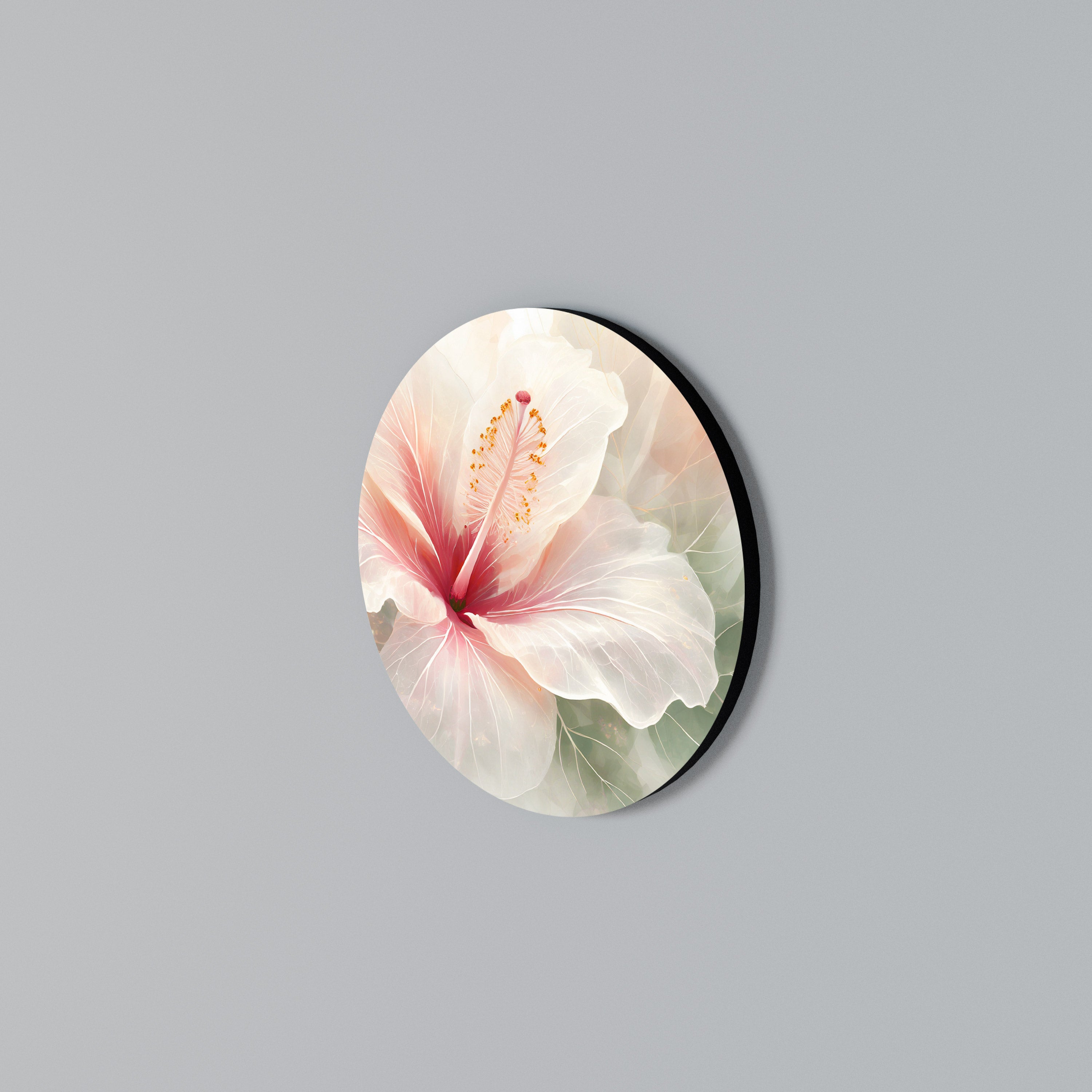 GOSSAMER FLORAL DREAM Arte de Parede Redonda