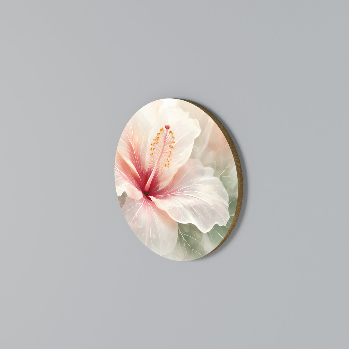 GOSSAMER FLORAL DREAM Round Wall Art