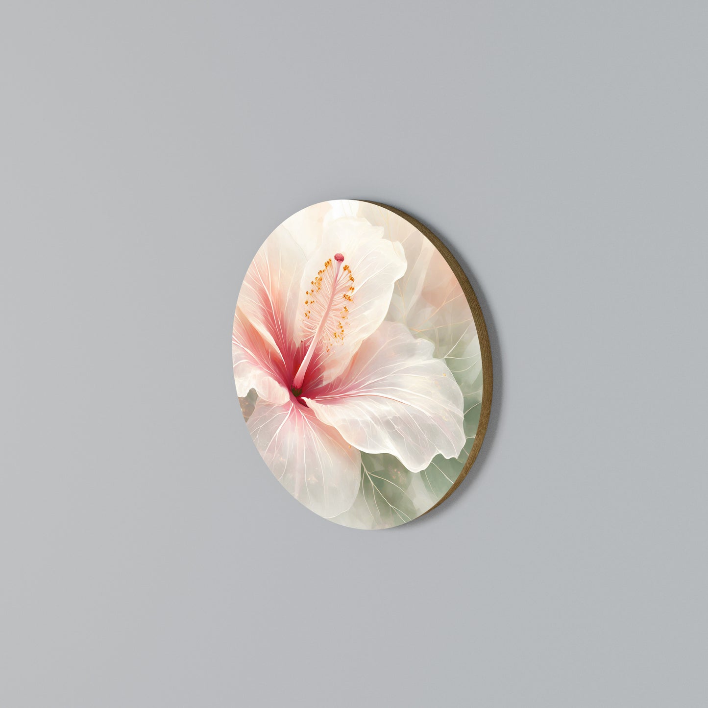 GOSSAMER FLORAL DREAM Arte de Parede Redonda