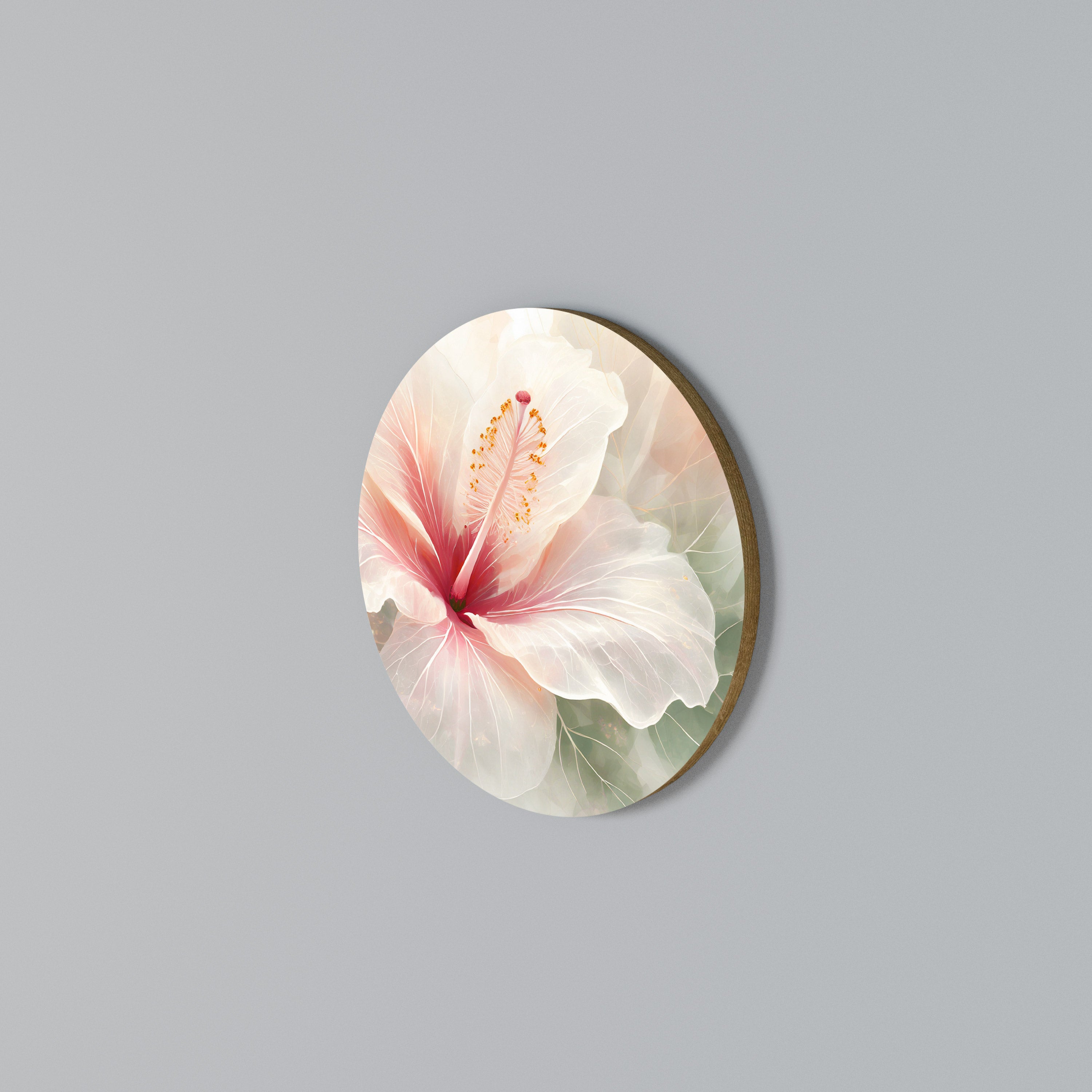 GOSSAMER FLORAL DREAM Arte de Parede Redonda