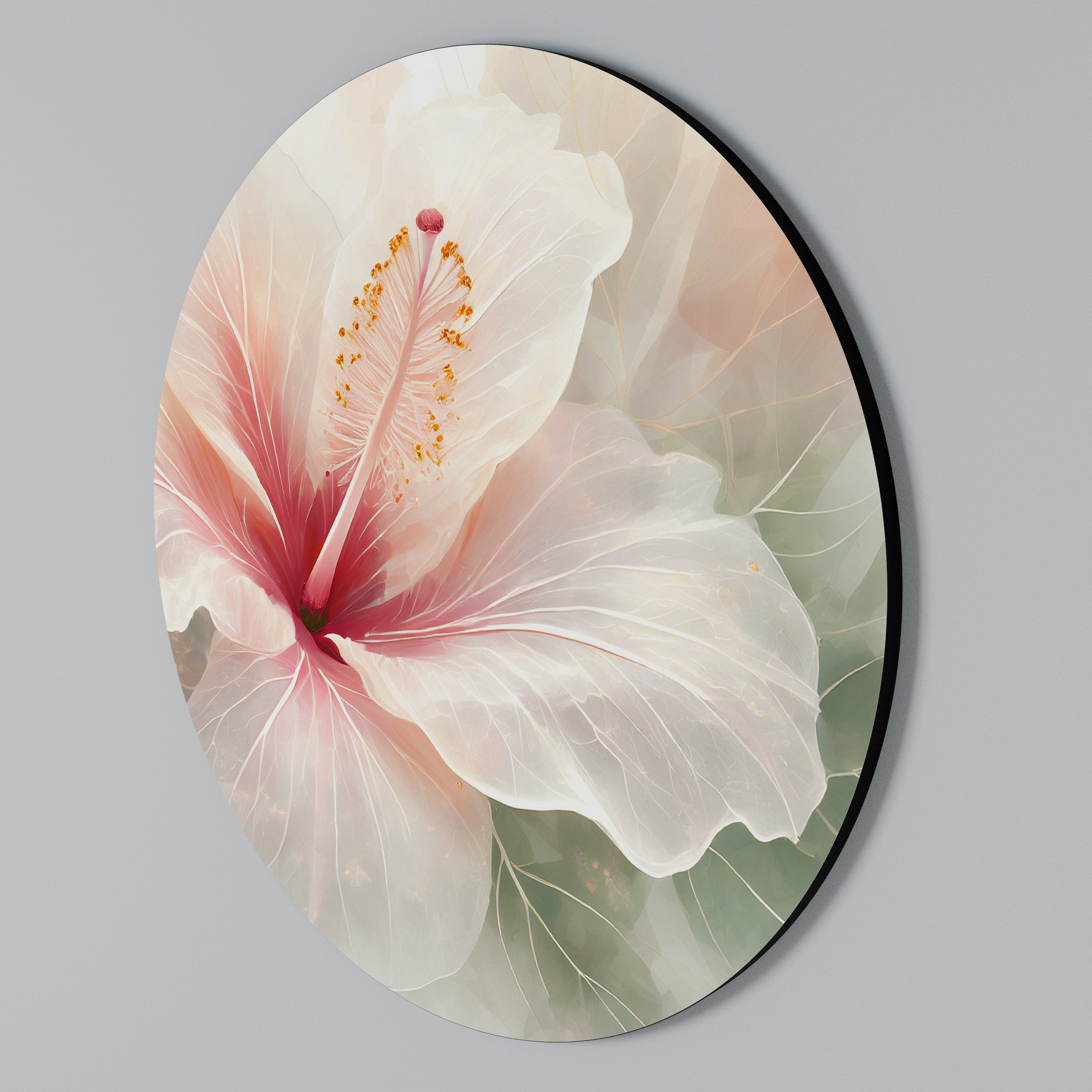 GOSSAMER FLORAL DREAM Arte de Parede Redonda