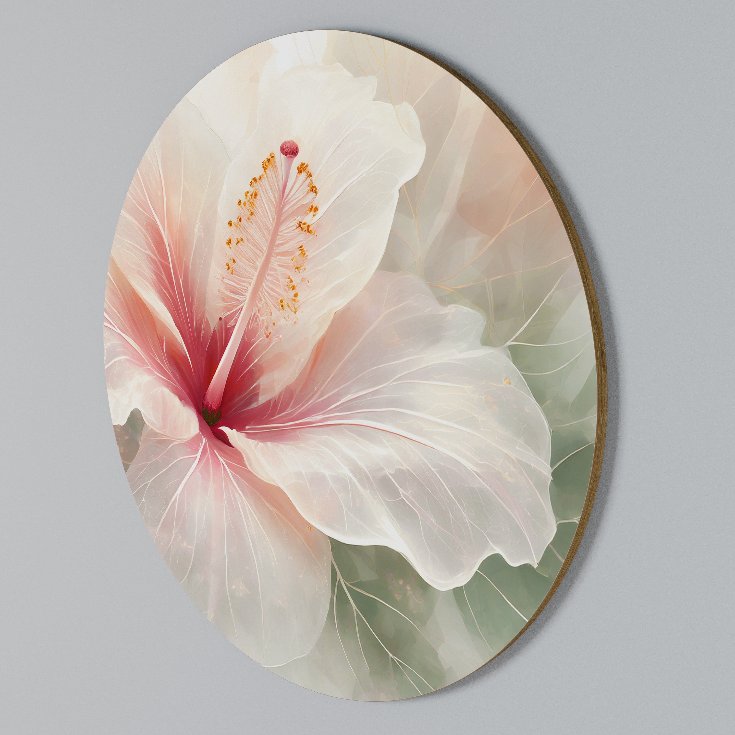 GOSSAMER FLORAL DREAM Arte de Parede Redonda