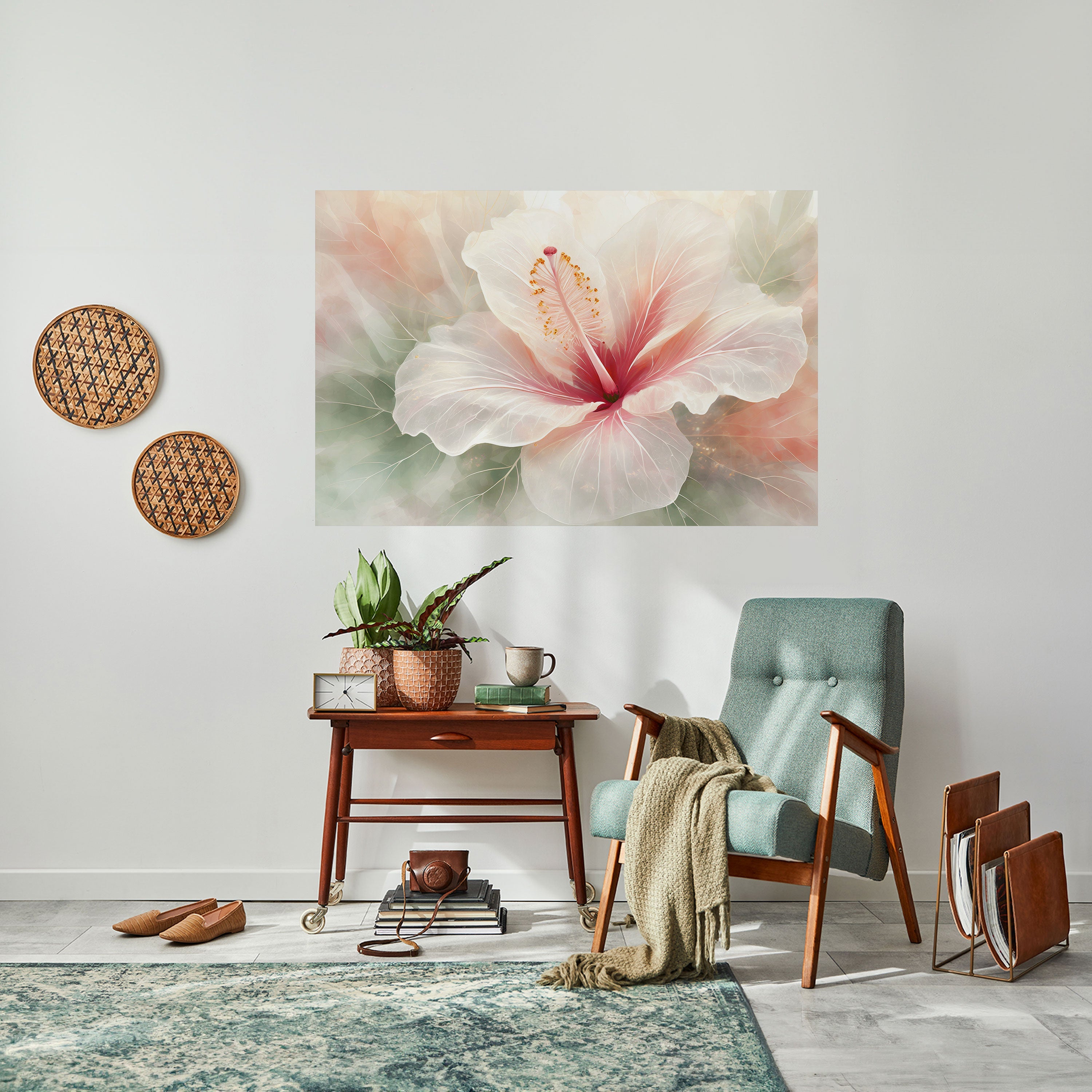 GOSSAMER FLORAL DREAM Peel and Stick Horizontal Poster