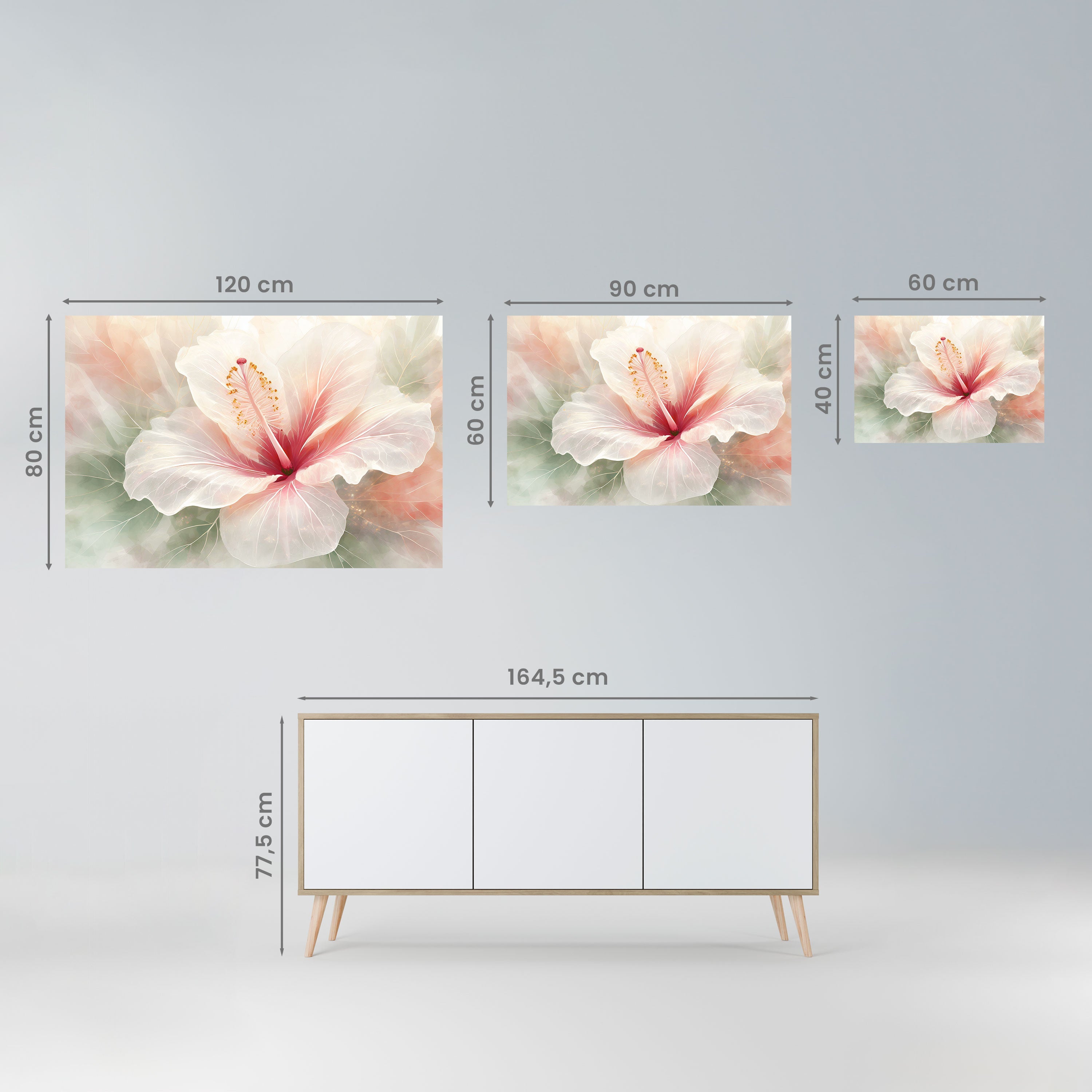 GOSSAMER FLORAL DREAM Peel and Stick Horizontal Poster