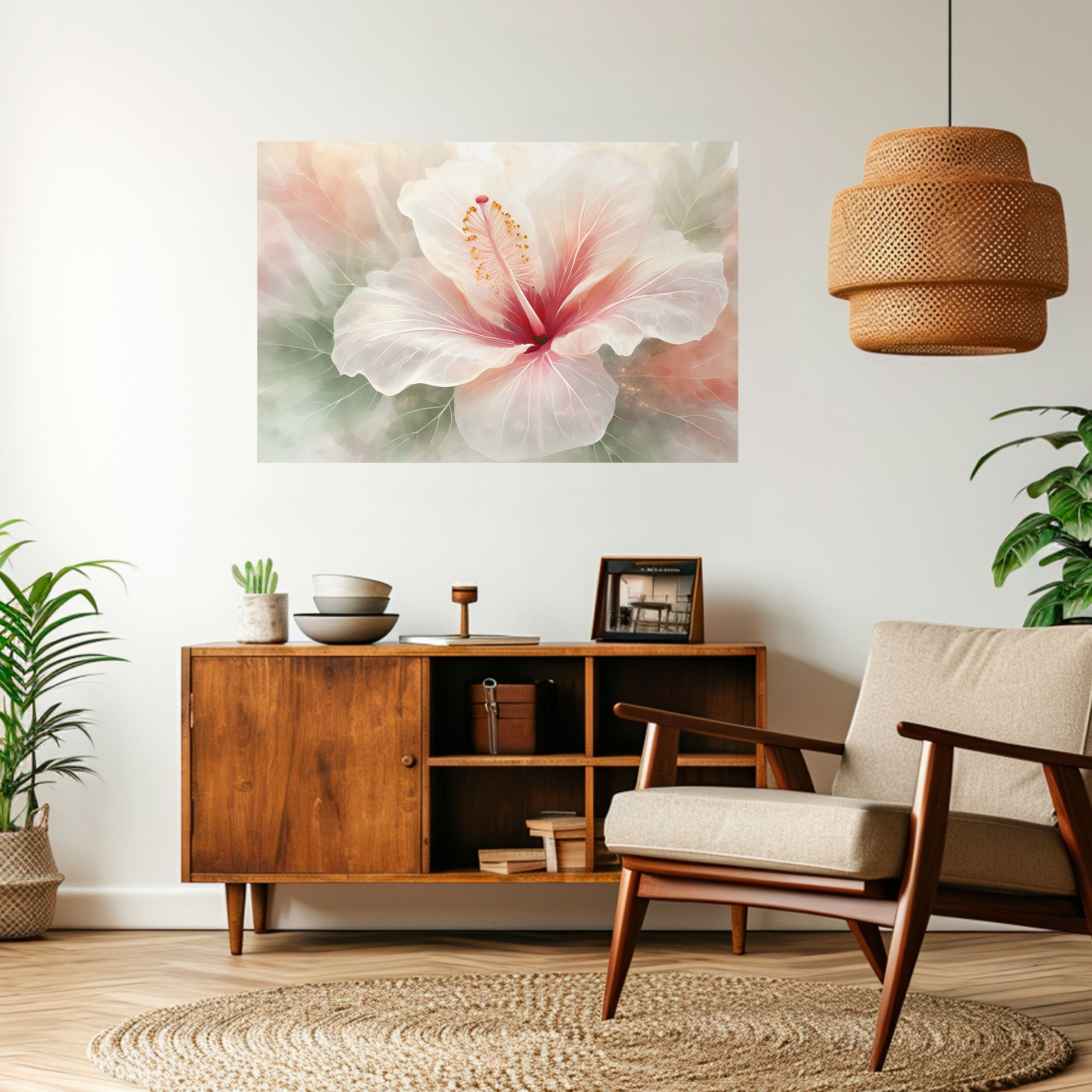 GOSSAMER FLORAL DREAM Peel and Stick Horizontal Poster