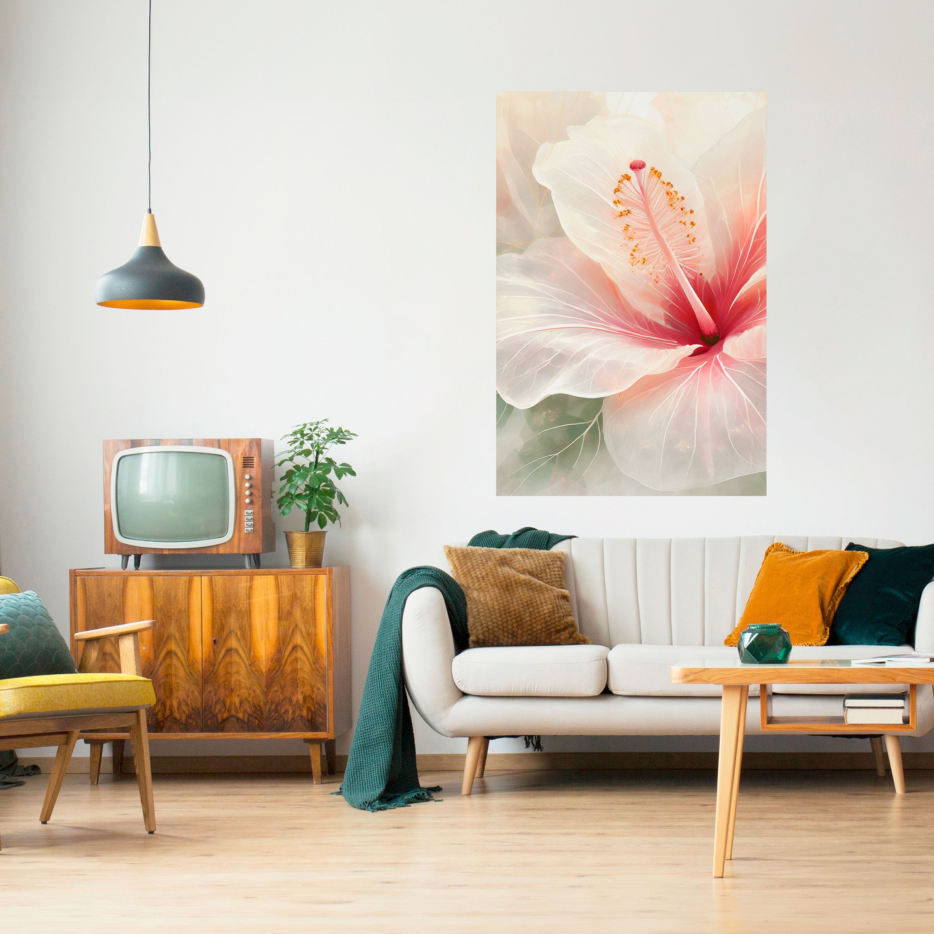 GOSSAMER FLORAL DREAM Poster Vertical Autocolante