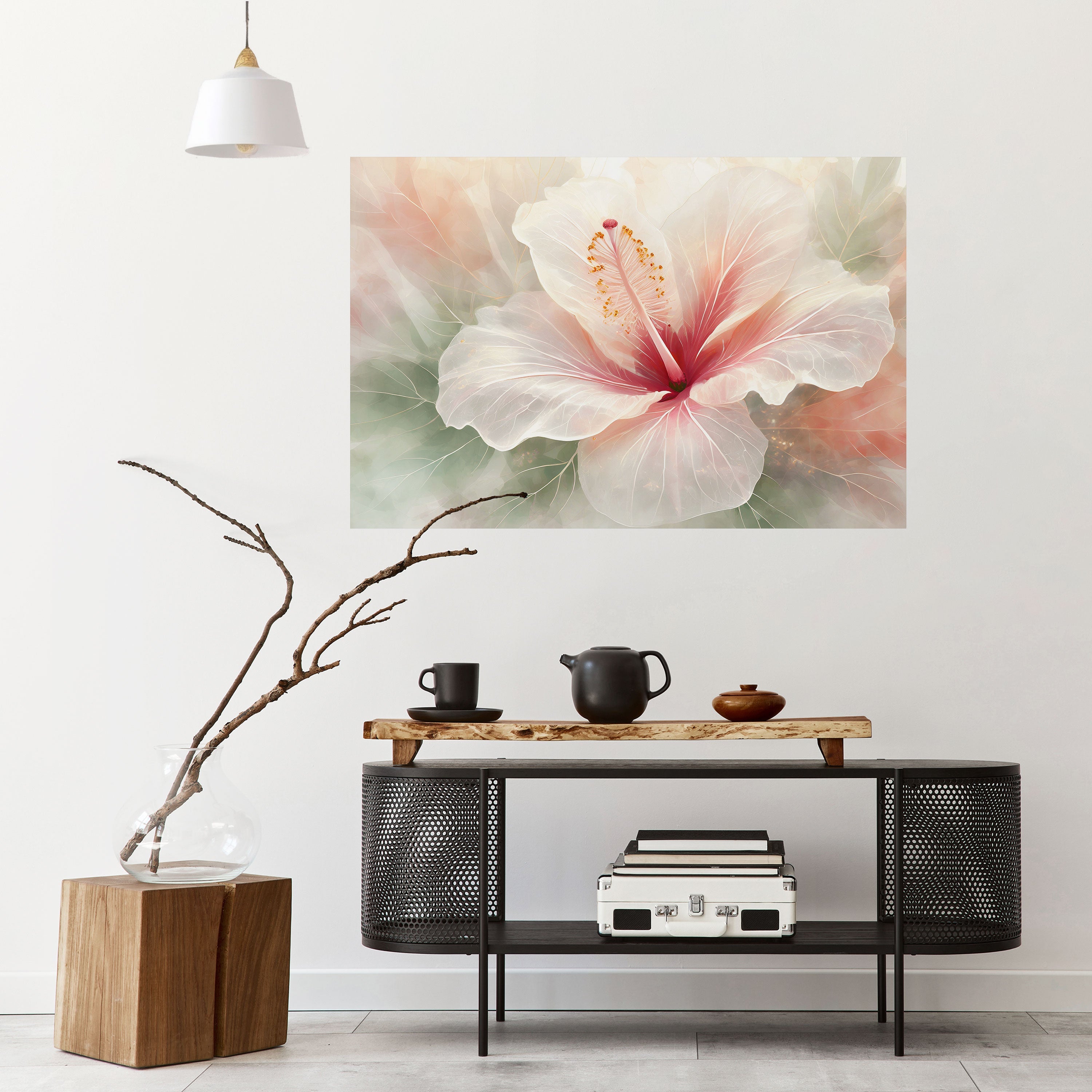 GOSSAMER FLORAL DREAM Peel and Stick Horizontal Poster