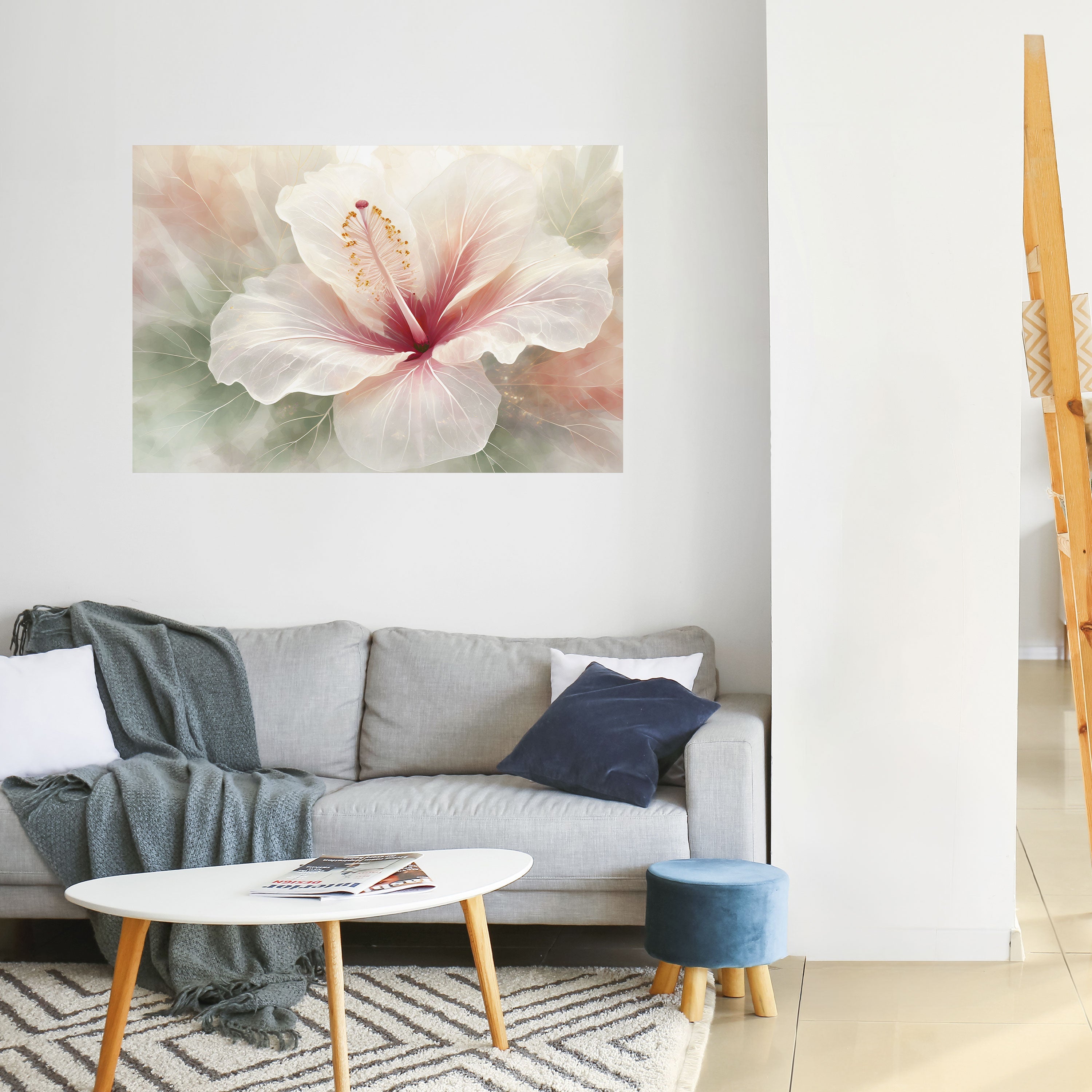GOSSAMER FLORAL DREAM Peel and Stick Horizontal Poster