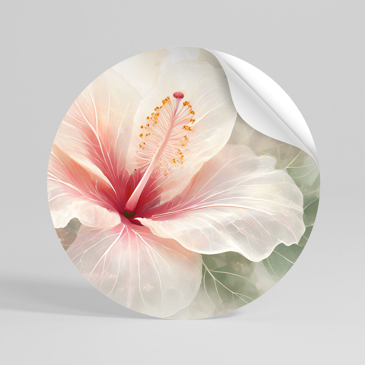 GOSSAMER FLORAL DREAM Autocolante Redondo Removível