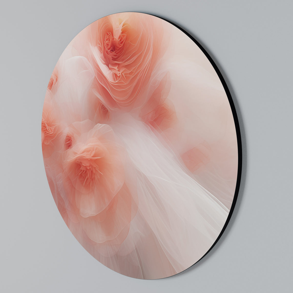 TENDER BLOSSOM VEIL Round Wall Art