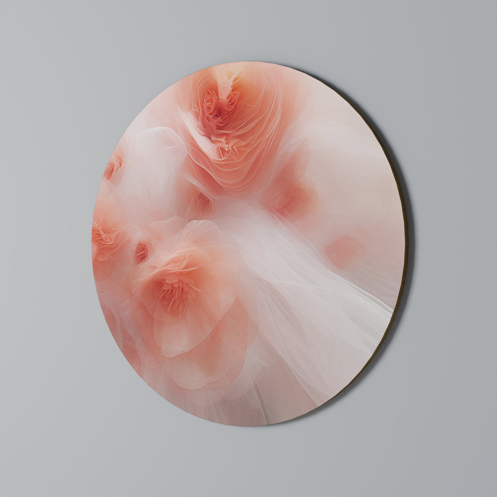 TENDER BLOSSOM VEIL Round Wall Art
