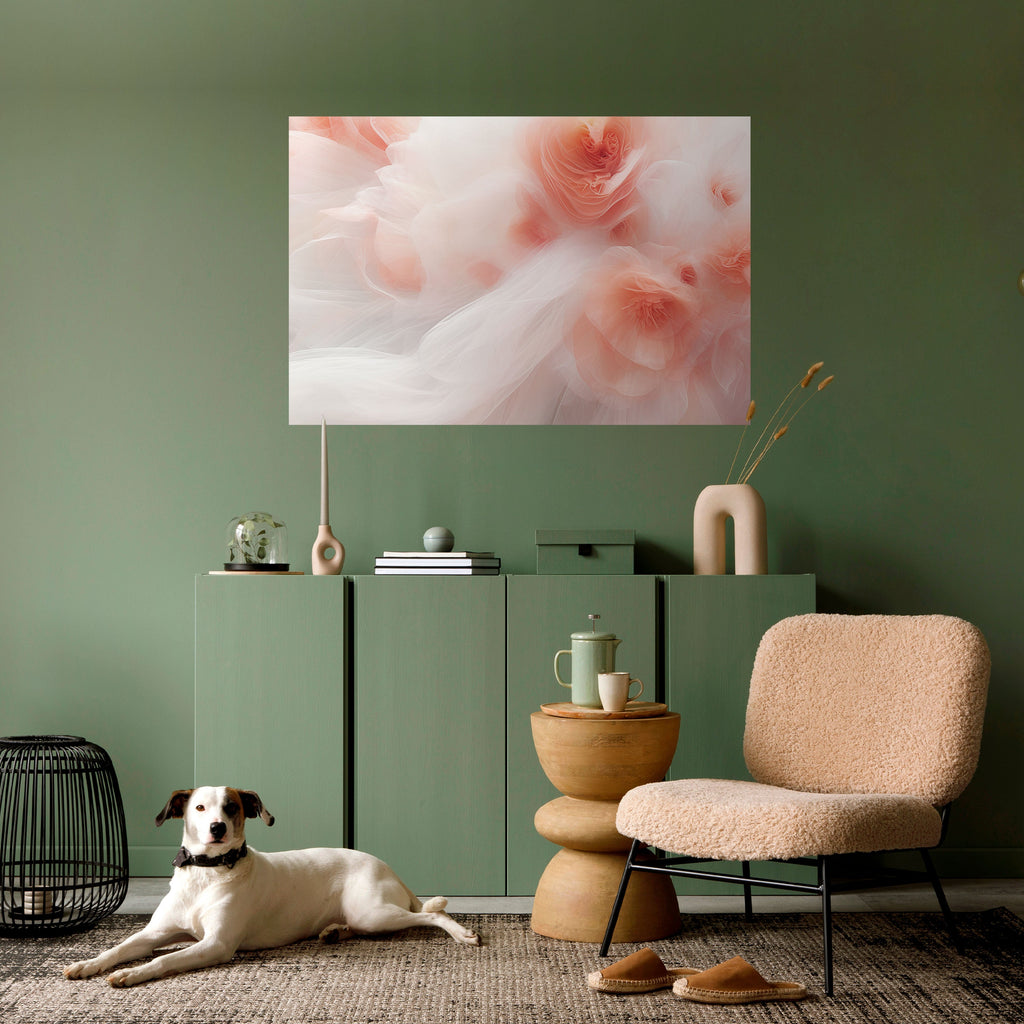 TENDER BLOSSOM VEIL Peel and Stick Horizontal Poster