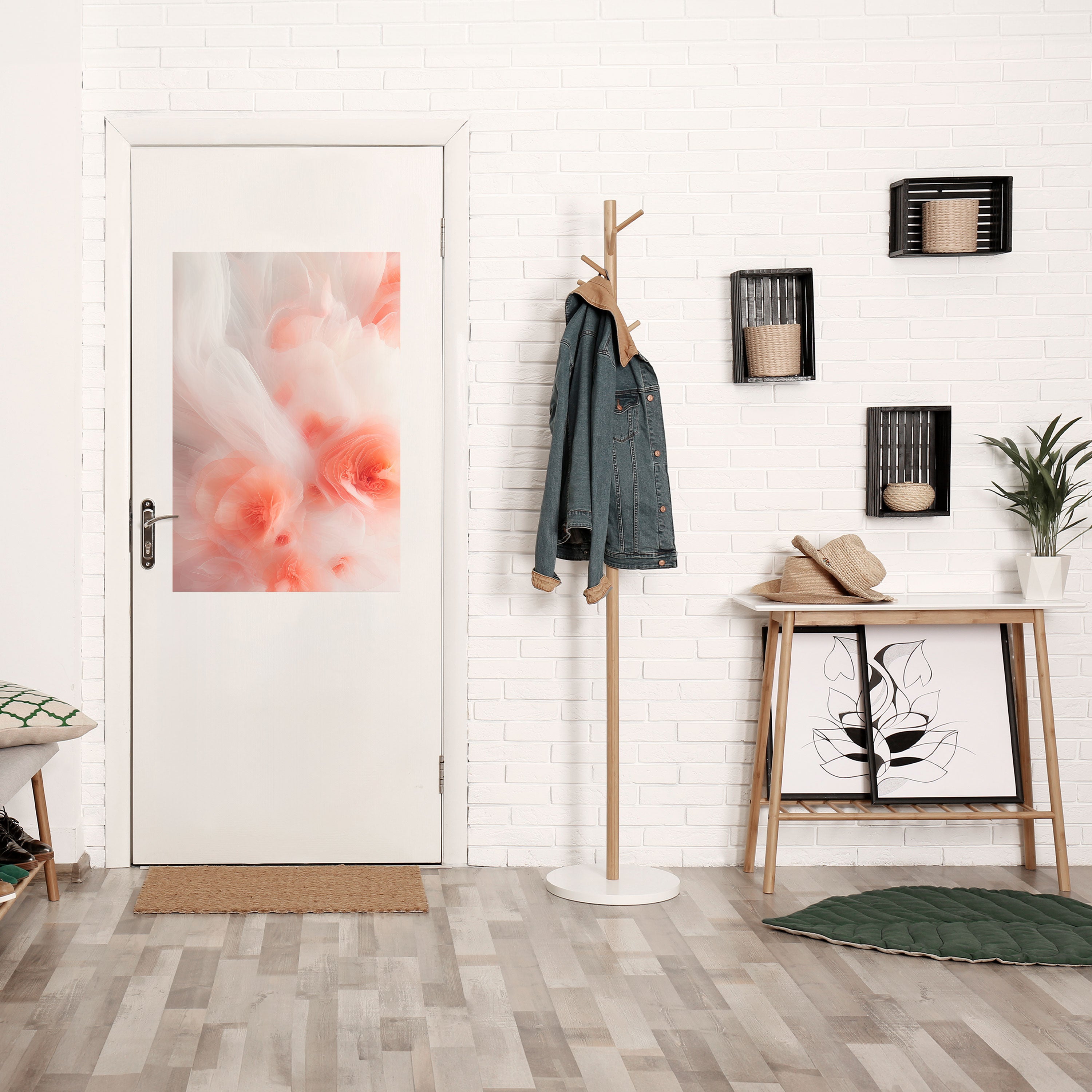 TENDER BLOSSOM VEIL Peel and Stick Vertical Poster