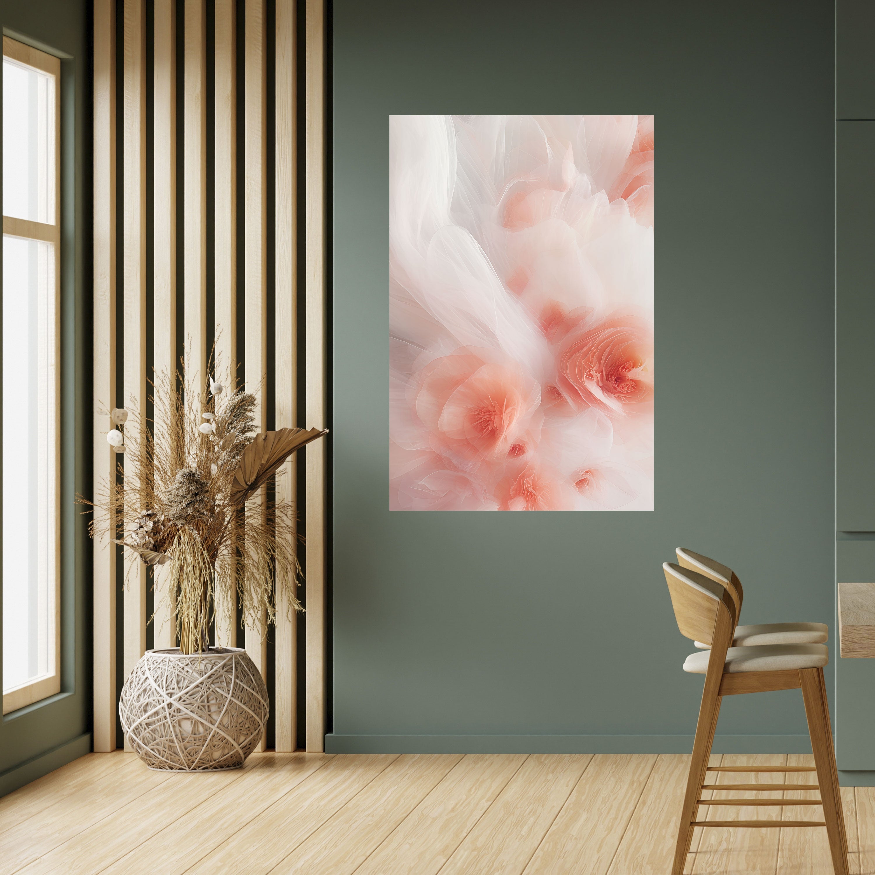 TENDER BLOSSOM VEIL Peel and Stick Vertical Poster