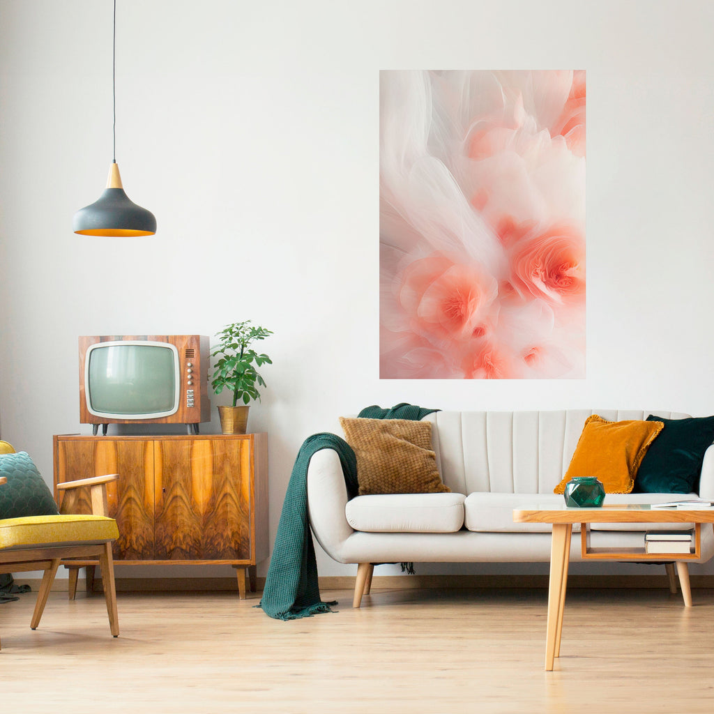 TENDER BLOSSOM VEIL Peel and Stick Vertical Poster