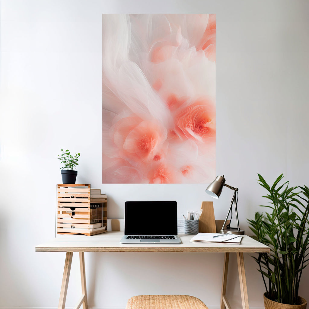 TENDER BLOSSOM VEIL Peel and Stick Vertical Poster